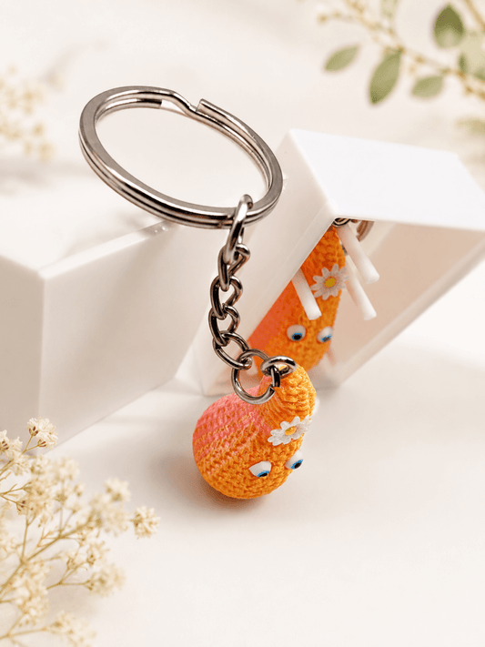 Dropsi Schlüsselanhänger – Zweifarbiger Begleiter PINK-ORANGE mit Glanz - The Dropsis World