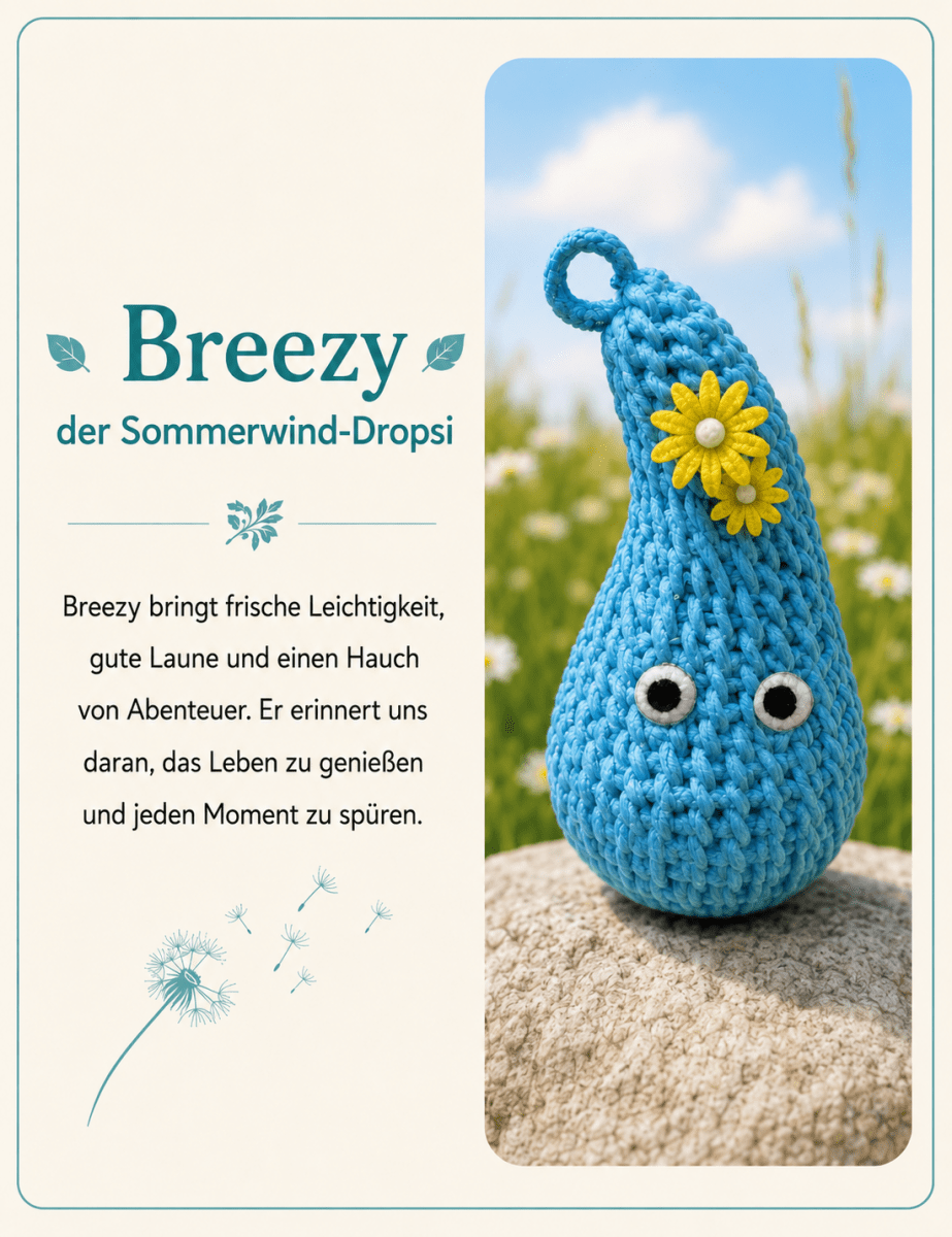Dekorativer Taschenanhänger mit Sommermotiv
