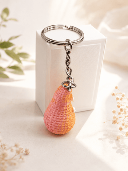 Dropsi Schlüsselanhänger – Zweifarbiger Begleiter PINK-ORANGE mit Glanz - The Dropsis World