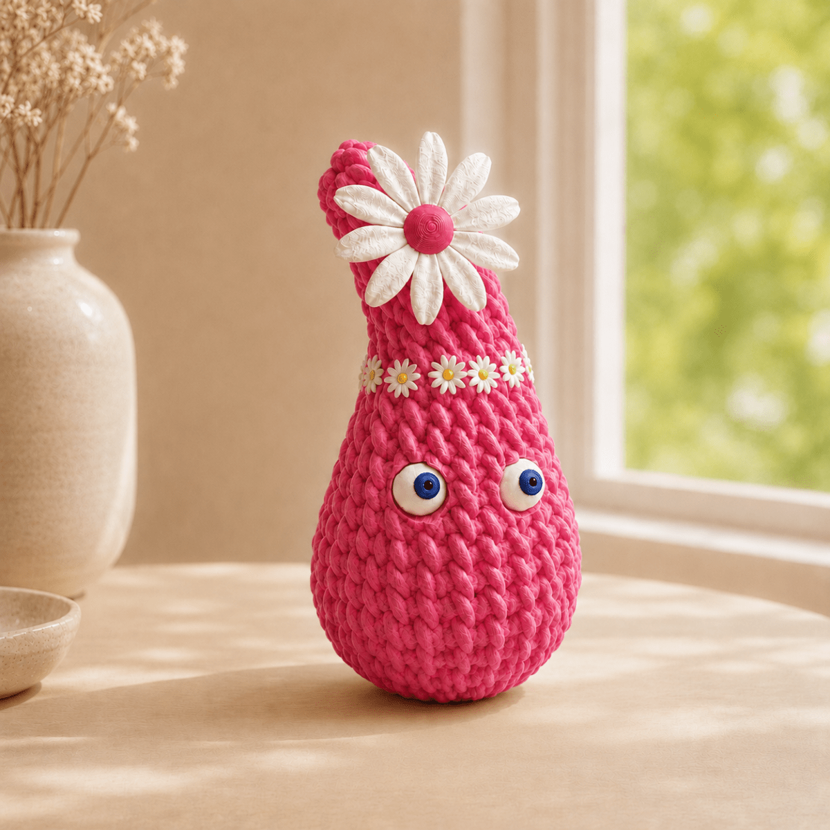 Großer Deko-Dropsi mit Blume – 18 cm - The Dropsis World