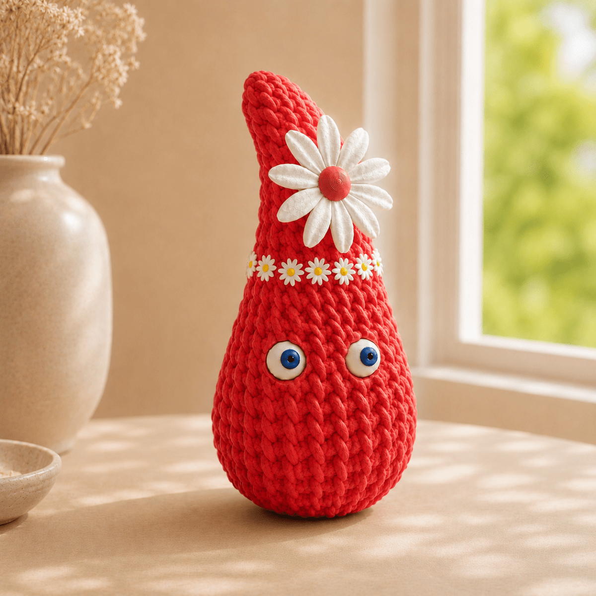 Großer Deko-Dropsi mit Blume – 18 cm - The Dropsis World