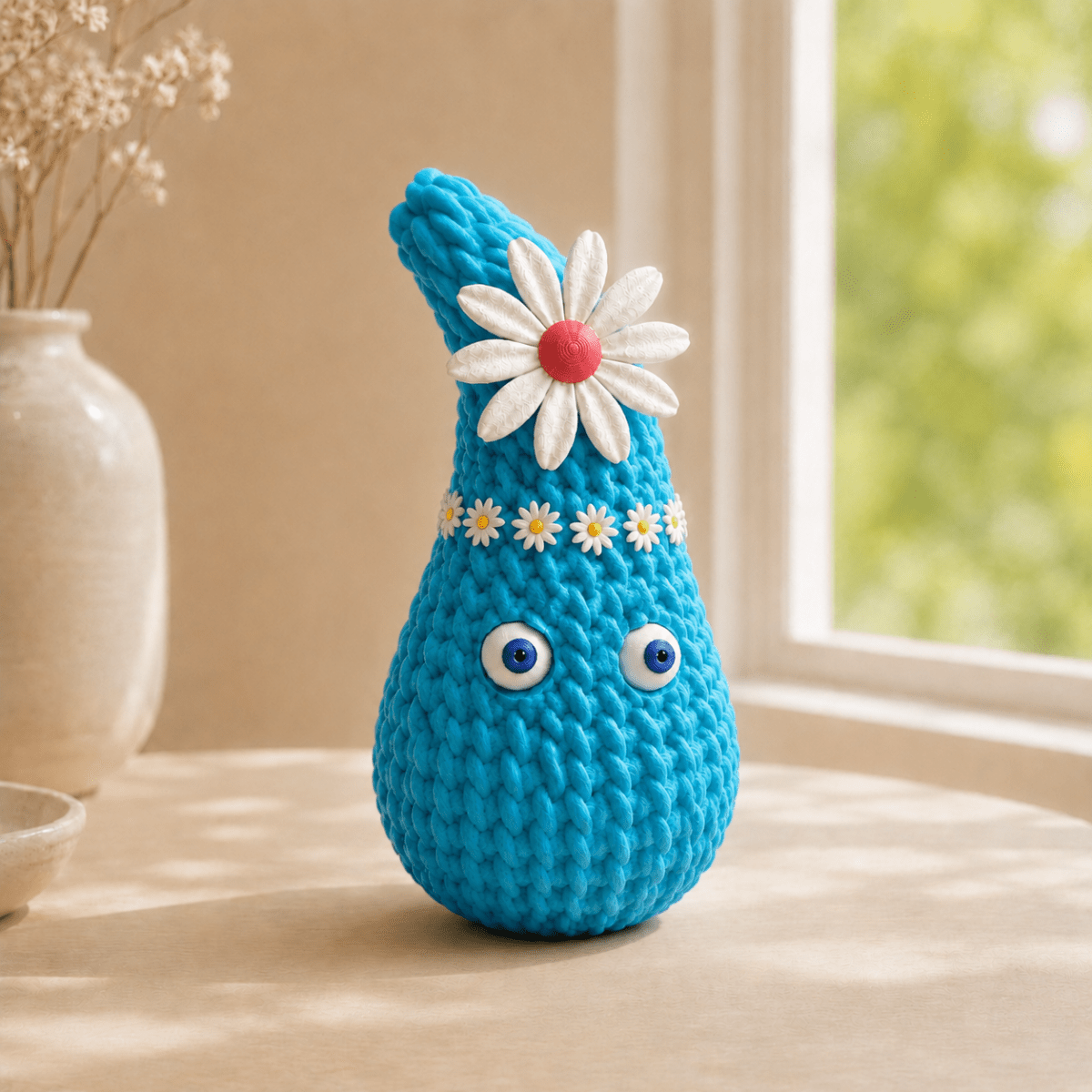 Großer Deko-Dropsi mit Blume – 18 cm - The Dropsis World